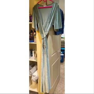 Beautiful Sage Green Velvet Maxi (plus size)